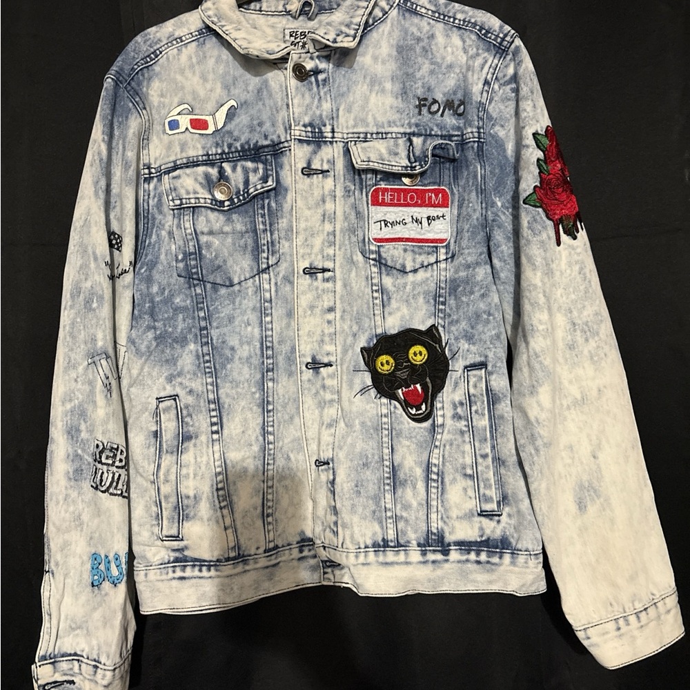 Trendy Kids Denim Jacket with Patches